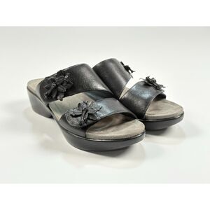 Dansko Women’s Sandals Size 38 (US 7.5–8) | Black Leather Slip-On Comfort Shoes